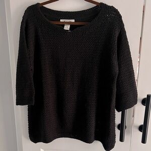 Fio USA‎ Women's Black knit sweater Sweater medium